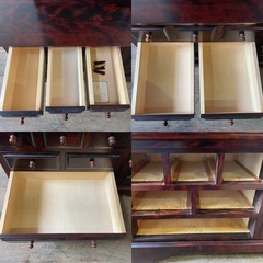 九州民芸家具 ミラードレッサー　化粧台 天然木 アンティーク家具 和製アンティーク 和家具の画像