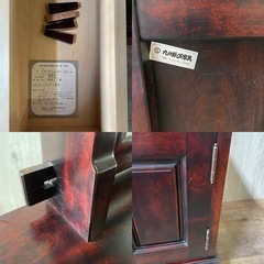 九州民芸家具 ミラードレッサー　化粧台 天然木 アンティーク家具 和製アンティーク 和家具の画像