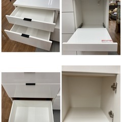 S190 ⭐ NITORI ニトリ キッチンカウンター エトナ105 シンプル 幅104.5cm USED の画像