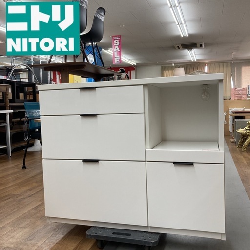 S190 ⭐ NITORI ニトリ キッチンカウンター エトナ105 シンプル 幅104.5cm USED