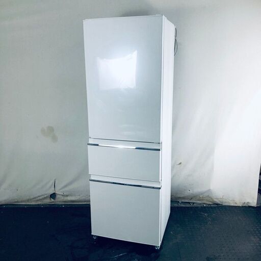 ID:rd24596 【自社配送エリア内限定】三菱 MITSUBISHI 冷蔵庫 ファミリー 中古 2017年製 3ドア 365L ホワイト ファン式 右開き MR-CX37A-W1  【リユース品：状態A】【送料無料】【設置費用無料】