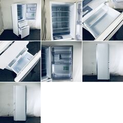 ID:rd24596 【自社配送エリア内限定】三菱 MITSUBISHI 冷蔵庫 ファミリー 中古 2017年製 3ドア 365L ホワイト ファン式 右開き MR-CX37A-W1  【リユース品：状態A】【送料無料】【設置費用無料】の画像