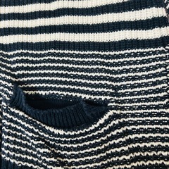 【綿100%】ニットカーディガン長袖　メンズ　ボーダー柄　アウターの画像