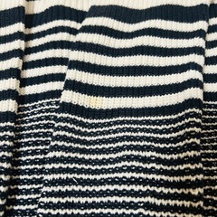 【綿100%】ニットカーディガン長袖　メンズ　ボーダー柄　アウターの画像