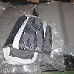 19-2※取引中/売約済***********　未使用/新品　現状渡し特価　ソファー　洗える カバーリング 3人掛け ローソファー リクライニング L字 コーナー こたつ用　グレーの画像