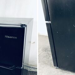 ID:rg221158 ハイセンス Hisense 冷蔵庫 一人暮らし 中古 2023年製 2ドア 93L ブラック 直冷式 右開き HR-B9501B  【リユース品：状態C】【送料無料】【設置費用無料】の画像