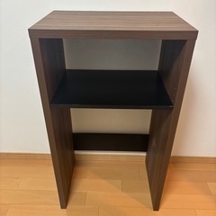 【SHIRAI STORE】レンジ台 ゴミ箱上ラック 幅60cm 高さ105cm ダークブラウン キッチン収納 ヴォルデバ VRD-1060DKの画像