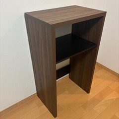 【SHIRAI STORE】レンジ台 ゴミ箱上ラック 幅60cm 高さ105cm ダークブラウン キッチン収納 ヴォルデバ VRD-1060DKの画像