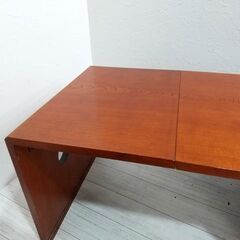 昭和レトロ/ 折りたたみ 文机/ 欅/ ローテーブル/ 机/ 小物入れ/ 3段引き出し/ 作業台/ 和家具/ 古道具/ アンティーク C0EY0114の画像