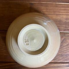 【愛品倶楽部柏店】茶道　朝日焼　鹿背茶碗　15代松林豊斎　箱有りの画像