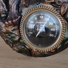 オブジェ タイガー 虎 トラ 壁飾り 温度計付き インテリア　/UJ-1381 2Fの画像