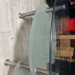 ガラスのろーてーぶるローテーブルの画像