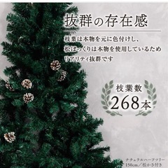 ハーフツリー　松かさ付き　150cmの画像