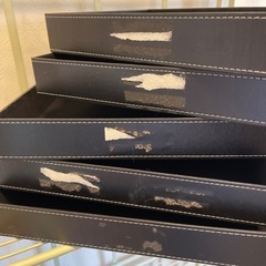 フェイクレザーボックス　A4サイズ　5個セットの画像