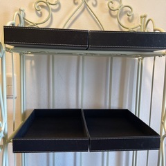 フェイクレザーボックス　A4サイズ　5個セットの画像