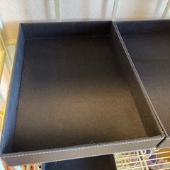 フェイクレザーボックス　A4サイズ　5個セットの画像