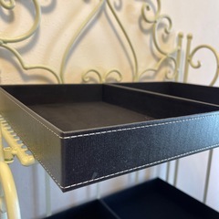 フェイクレザーボックス　A4サイズ　5個セットの画像