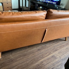 商談中 レザーソファー　3人掛け の画像