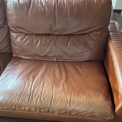 商談中 レザーソファー　3人掛け の画像