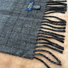 ポロ ラルフ ローレンPOLO RALPH LAURENマフラー ストール ショール スカーフブラック黒色グレーグレイ灰色ストライプチェックウール縦161横24.5イタリア製メンズmen’s男性用紳士レディース女性用婦人ウィメンズwomenユニセックス男女兼用の画像