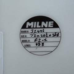MILNE F-2ミルン サーフボード ミッドレングス 極美品！ボードケース付きの画像