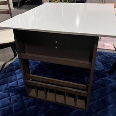 伸長式　ダイニングテーブルセット (DTロピア2WH DBR/DCロピア2)ニトリ の画像