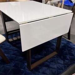 伸長式　ダイニングテーブルセット (DTロピア2WH DBR/DCロピア2)ニトリ の画像