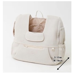 未使用•モンシェリ　黒　M　犬•猫　軽量　リュック　の画像