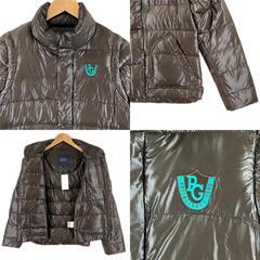 美品 PEARLY GATES パーリーゲイツ ブランドロゴ 秋冬 AW ダウンジャケット ナイロン ブラウン レディース 0(S) ゴルフウェア 2way【古着】【中古】の画像