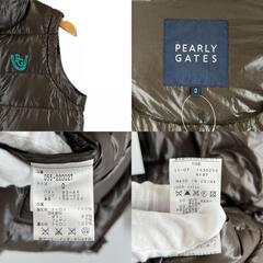 美品 PEARLY GATES パーリーゲイツ ブランドロゴ 秋冬 AW ダウンジャケット ナイロン ブラウン レディース 0(S) ゴルフウェア 2way【古着】【中古】の画像