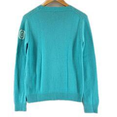 美品 ARCHIVIO アルチビオ ブランドロゴ 秋冬 AW 長袖ニット カシミヤ ライトブルー レディース 36(S) ゴルフウェア【古着】【中古】の画像