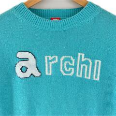 美品 ARCHIVIO アルチビオ ブランドロゴ 秋冬 AW 長袖ニット カシミヤ ライトブルー レディース 36(S) ゴルフウェア【古着】【中古】の画像