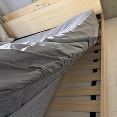 棚付きすのこローベッド 『Senttele セントル』ナチュラル - セミダブル / ベッドフレームのみの画像