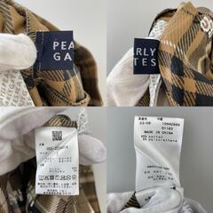 極美品 PEARLY GATES パーリーゲイツ チェック オールシーズン スカート コットン/ポリウレタン ブラウン レディース 1(M) ゴルフウェア【古着】【中古】の画像