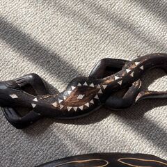 バリ　bari アンティーク　壁掛け　トカゲ　大の長さが100㎝、小のセットの画像