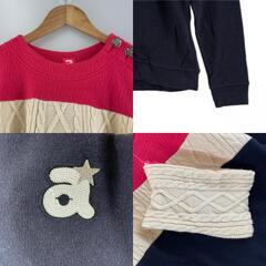 美品 ARCHIVIO アルチビオ ブランドロゴ 秋冬 AW 長袖ニット アクリル/ウール ピンク レディース 40(L) ゴルフウェア【古着】【中古】の画像