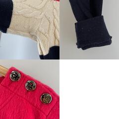 美品 ARCHIVIO アルチビオ ブランドロゴ 秋冬 AW 長袖ニット アクリル/ウール ピンク レディース 40(L) ゴルフウェア【古着】【中古】の画像