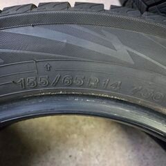 ☆値下げ可!冬タイヤ 軽自動車 155/65R14 ヨコハマ IG70 バリ溝 タイヤのみ4本セット☆の画像