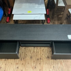 テレビボード💫引き出し付き❣️収納家具テレビ台ヴィンテージ風✨幅150.3cm奥行き39.1cm高さ28.4cmTV台家具ブラック黒の画像