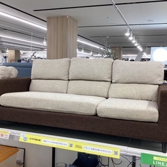 【トレファクピエリ守山店】【取りに来られる方限定】2人掛けソファ　ファブリックの画像