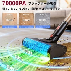 【新品】掃除機 コードレス 70Kpaの画像