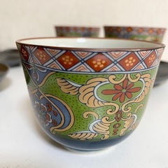 新品未使用　有田焼　更紗　古伊万里　茶菓揃の画像