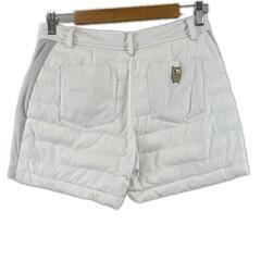 極美品 ARCHIVIO アルチビオ 中綿ショートパンツ 刺繍 秋冬 AW ショートパンツ ポリエステル ホワイト レディース 38(M) ゴルフウェア【古着】【中古】の画像