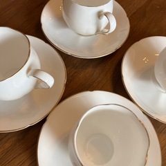 瀬栄(セーエー)陶器のデミタスカップ&ソーサー　昭和レトロ　スノーボーンの画像