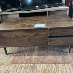 昇降式テーブル✨収納スペース付き❣️木目調リビングテーブルリフトアップテーブルセンターテーブルリフティ幅90.2cm奥行き50.3cm高さ37cm傷あり💦おしゃれ🌷ブラウンの画像