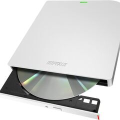 バッファロー USB3.2(Gen1)/3.0 外付け DVD/CDドライブ バスパワー  DVSM-PUV8U3-WH/Nの画像