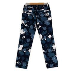 美品 PEARLY GATES パーリーゲイツ ペイントカモ柄ストレッチパンツ 抽象的 オールシーズン パンツ コットン/ポリウレタン ネイビー メンズ 4(M) ゴルフウェア【古着】【中古】の画像