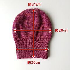 手編み 帽子&マフラー 2点セット　ピンクミックスの画像