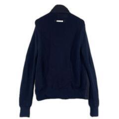 美品 St Andrews セントアンドリュース ニットブルゾン ブランドロゴ 秋冬 AW ブルゾン ナイロン/ポリウレタン ネイビー メンズ M ゴルフウェア【古着】【中古】の画像