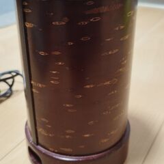 【極希少/美品】樺細工 桜皮細工 テーブルランプ H20cm くさ忠製 和風 間接照明 LED付の画像